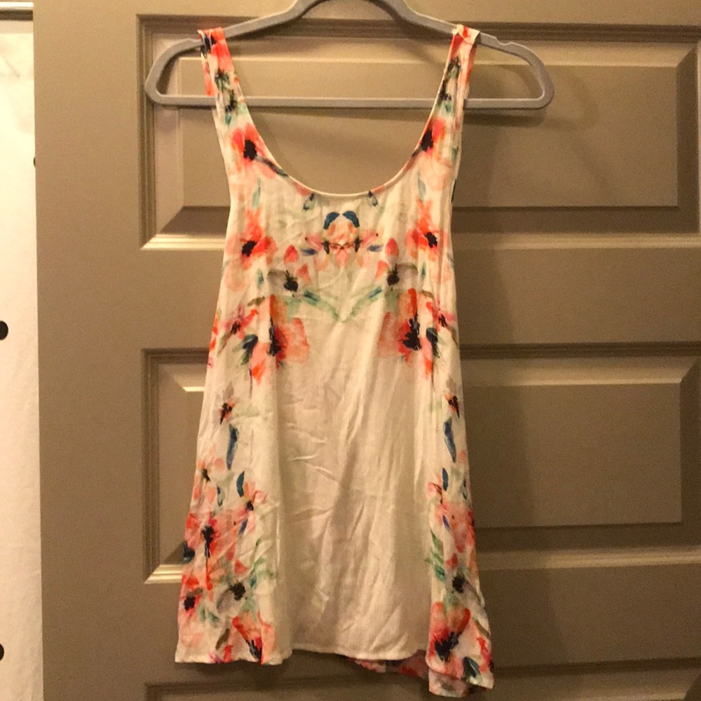 Free People tank with open criss cross back